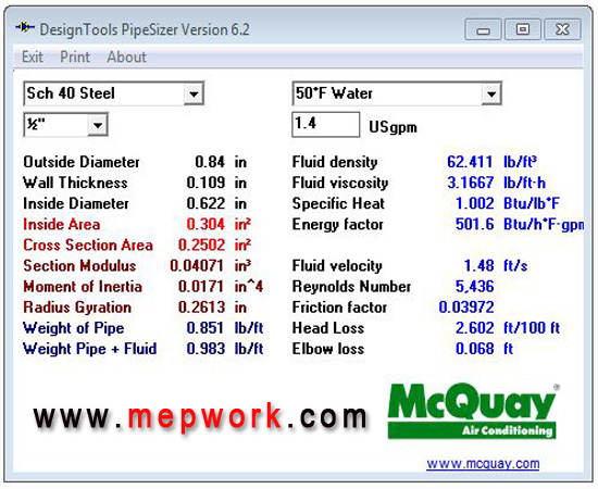 mcquay duct sizer exe